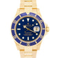 Rolex Submariner Date BLUE 18K Yellow Gold Oyster Automatic 40mm 16618 Watch BOX
