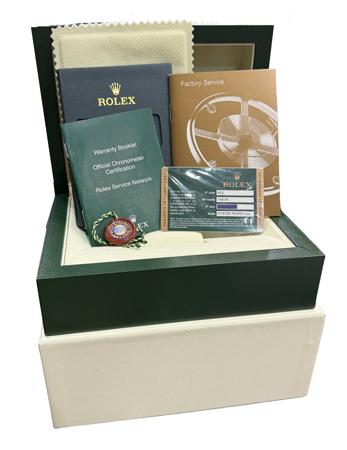 2009 Rolex Submariner Date 16618 Blue Rehaut No-Holes 18K Gold 40mm Box Papers