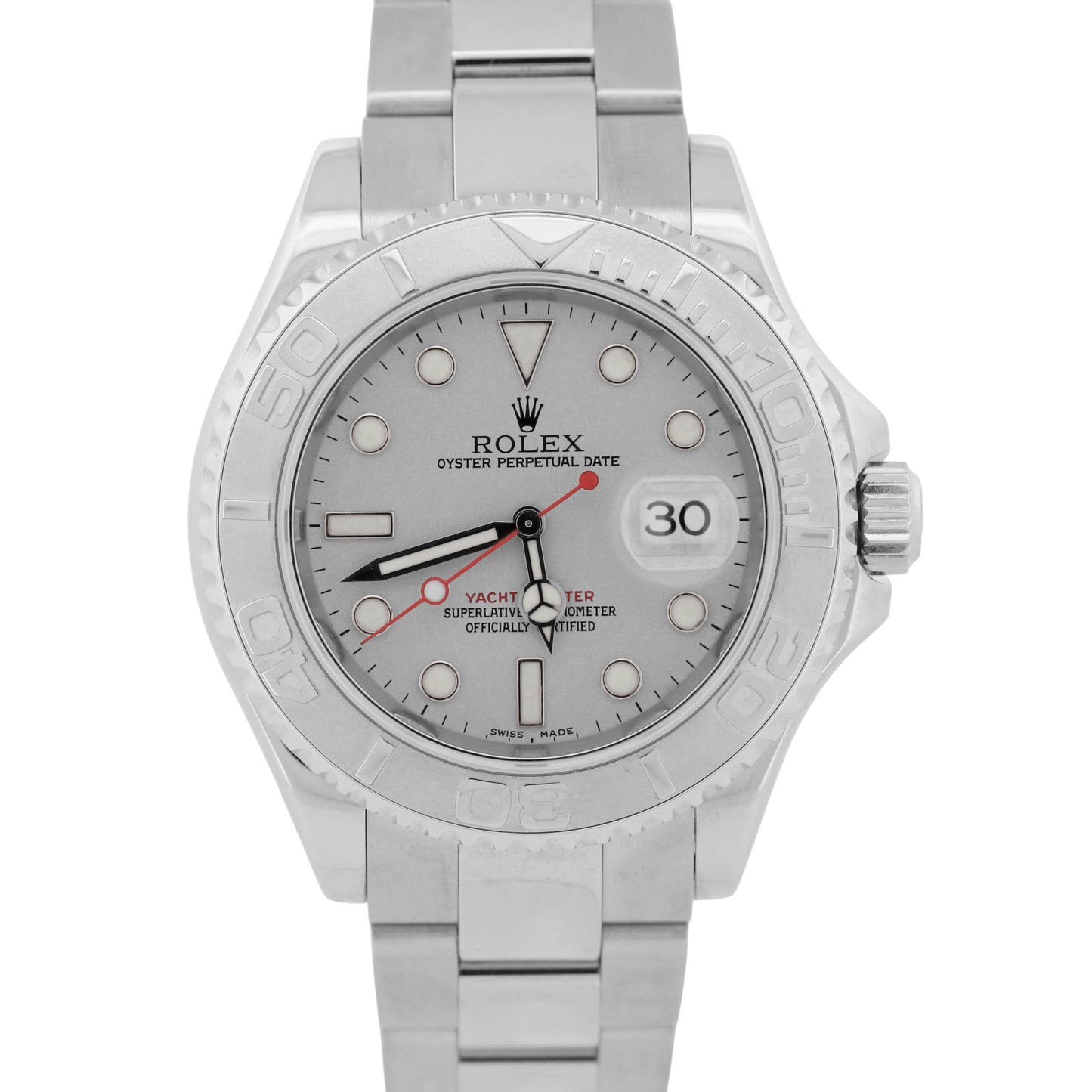 Rolex Yacht-Master PLATINUM Stainless Steel 40mm Oyster Date YM1 Watch 16622