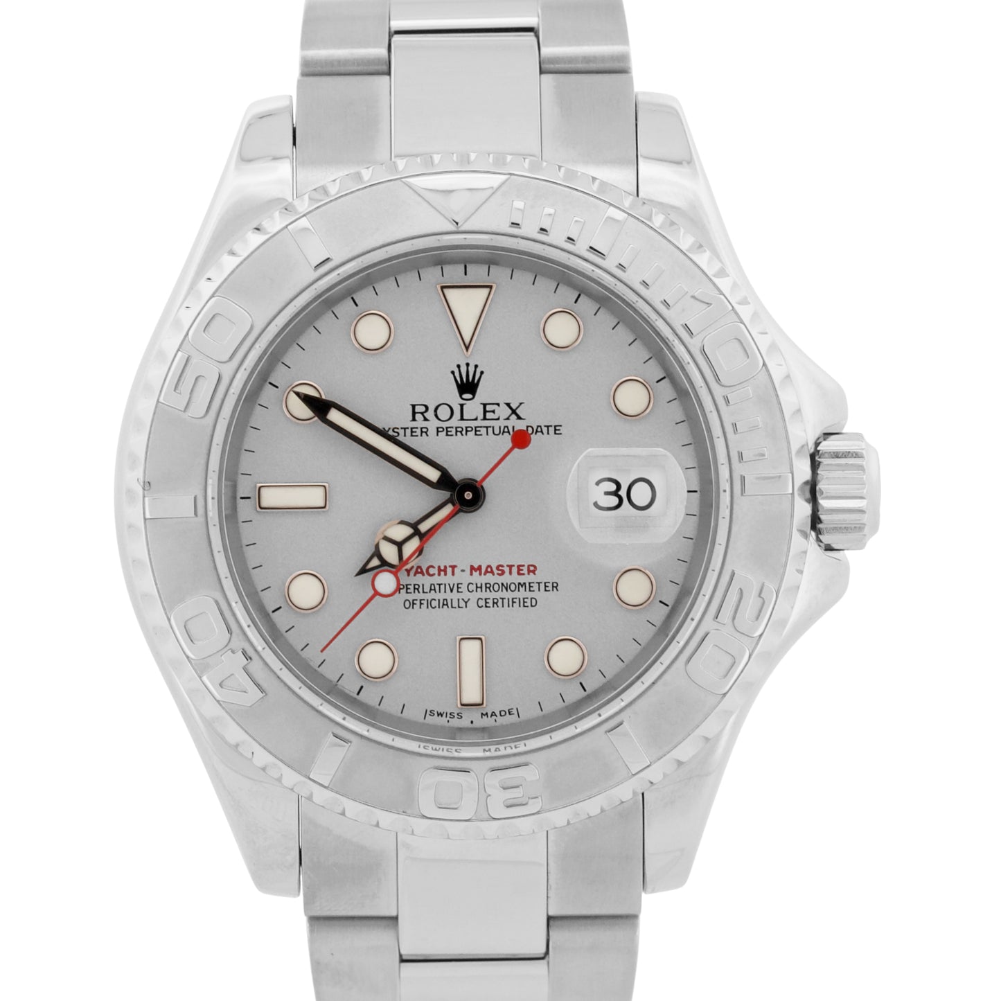Rolex Yacht-Master PLATINUM Stainless Steel 40mm Oyster Date YM1 Watch 16622