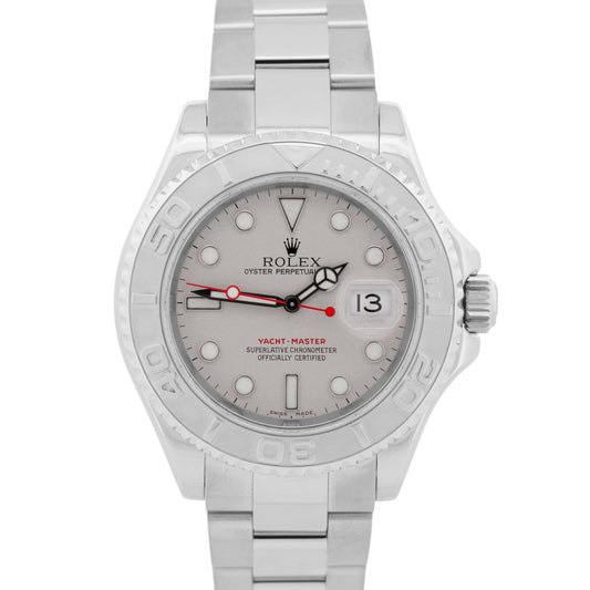 PAPERS Rolex Yacht-Master PLATINUM Stainless Steel YM1 40mm Watch 16622 BOX