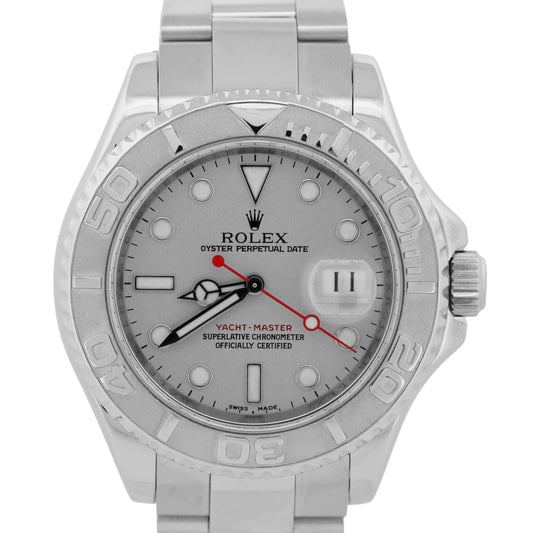 Rolex Yacht-Master PLATINUM Stainless Steel 40mm NO-HOLES Date YM1 Watch 16622