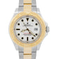 2006 PAPERS Rolex Yacht-Master WHITE Two-Tone 18K Gold 40mm Steel 16623 BOX