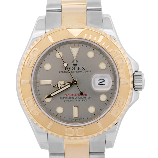 Rolex Yacht-Master 40mm SLATE Gray 18K Yellow Gold Two-Tone Steel 16623 Watch