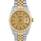 UNPOLISHED PAPERS Rolex DateJust 36mm CHAMPAGNE 18K Gold Steel JUBILEE 16233 BOX
