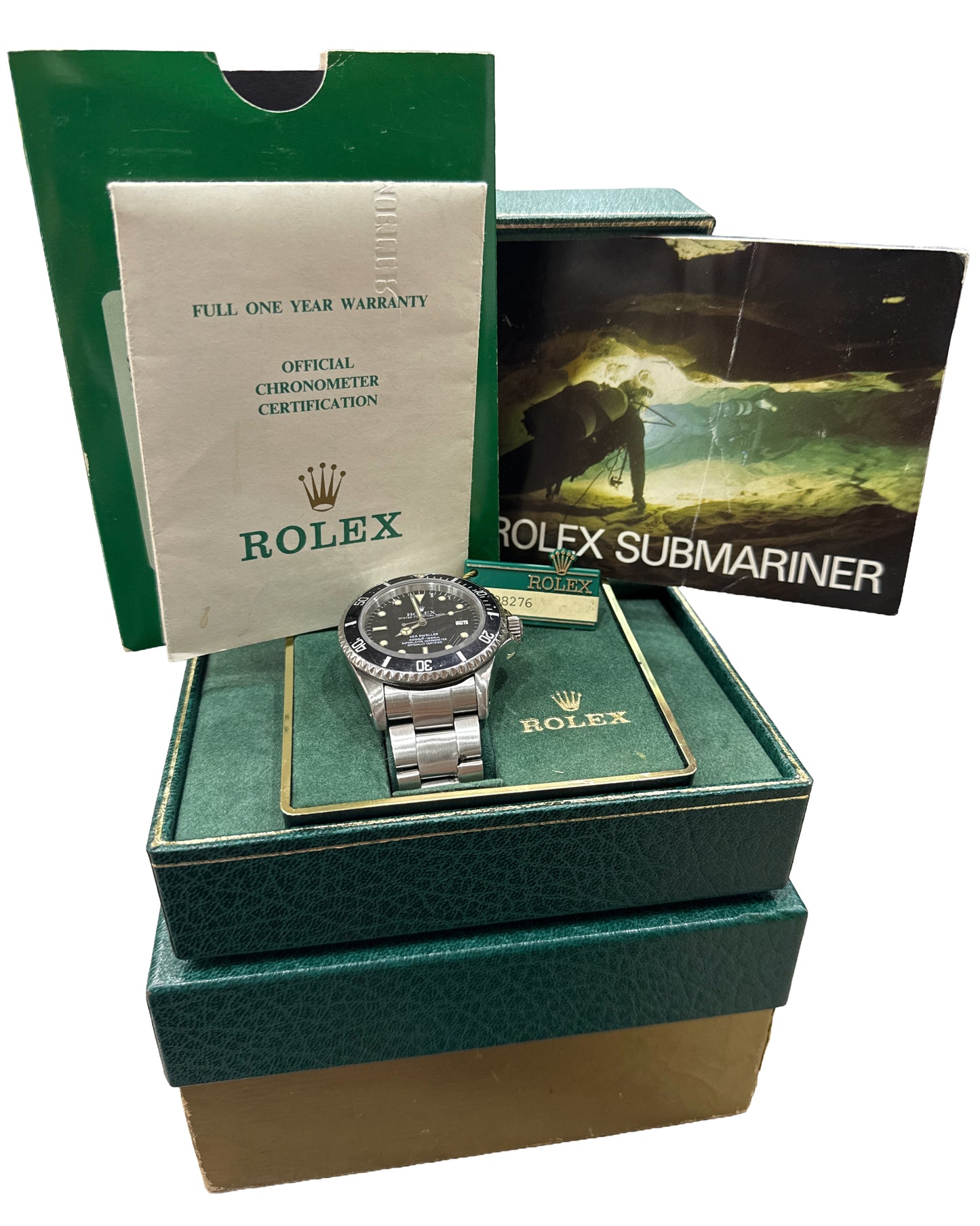 PAPERS Rolex Sea-Dweller 40mm SPIDER DIAL Black Steel PATINA Watch 16660 BOX