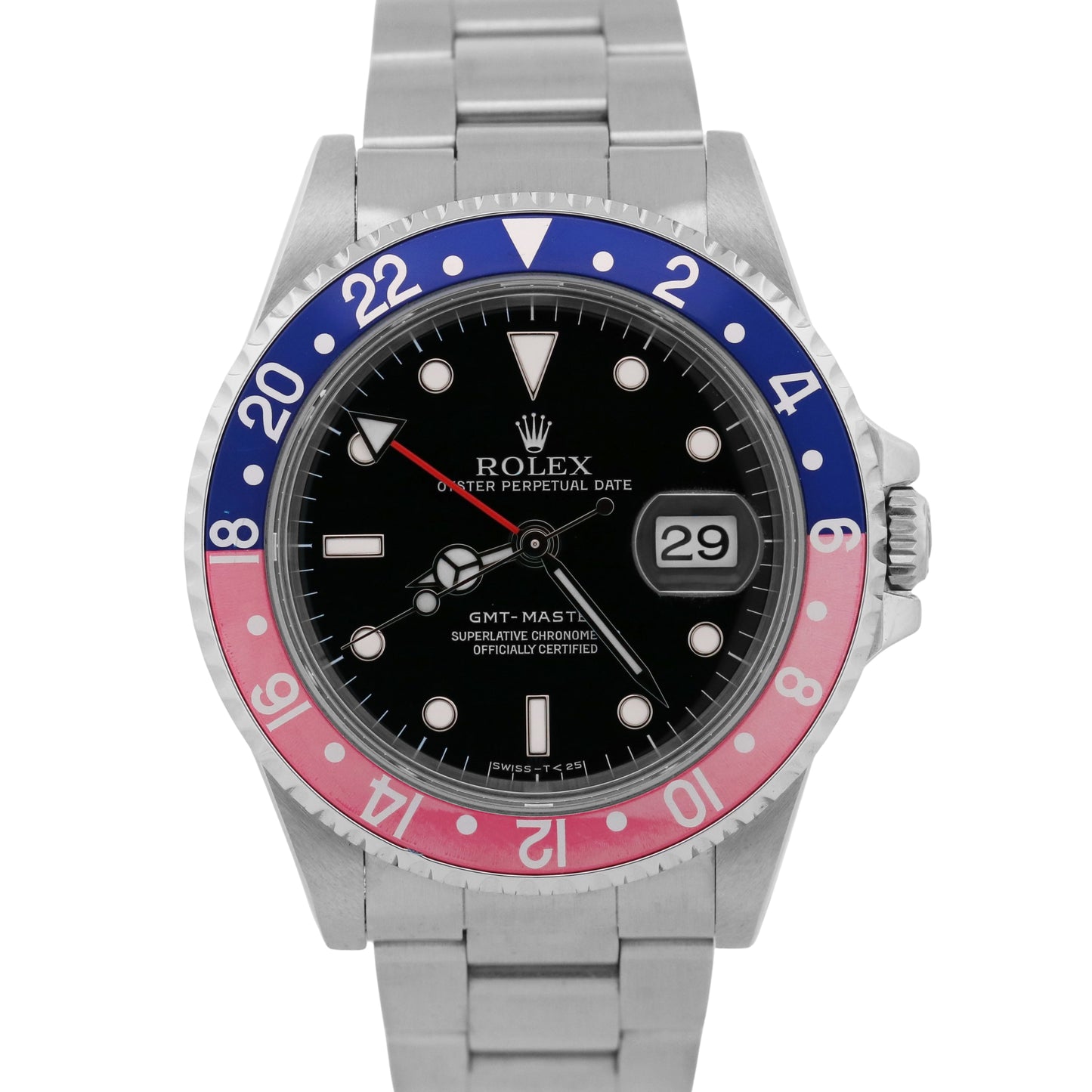 2024 CPO Rolex GMT-Master FADED PEPSI Blue Red OYSTER Stainless Steel 40mm 16700