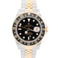 UNPOLISHED Rolex GMT-Master II BLACK 18K Gold Steel JUBILEE 40mm 16713 BOX
