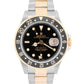 2004 PAPERS Rolex GMT-Master II BLACK Two-Tone 18K Gold Steel 40mm 16713 BOX