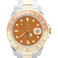 1991 Rolex GMT-Master II Brown ROOT BEER Two-Tone 18K Gold Steel OYSTER 16713