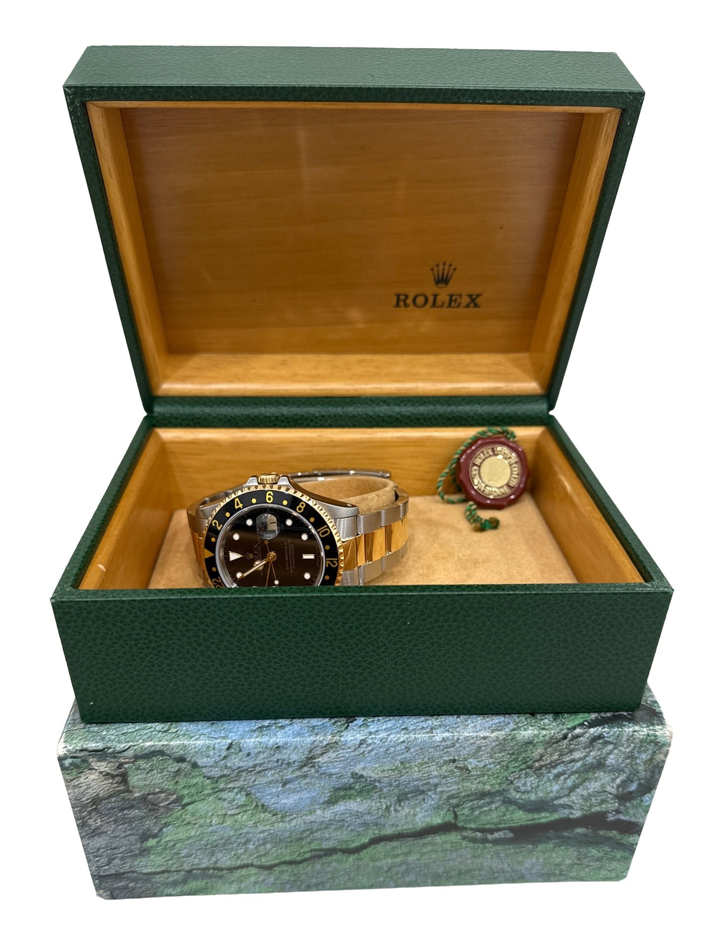 Rolex GMT-Master II BLACK 18K Yellow Gold Stainless Steel OYSTER 40mm 16713 BOX