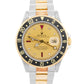 Rolex GMT-Master II SERTI CHAMPAGNE DIAMOND Two-Tone Gold Steel 40mm 16713 BOX