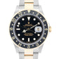 PAPERS Rolex GMT-Master II BLACK 18K Gold Two Tone OYSTER 40mm 16713 Watch BOX