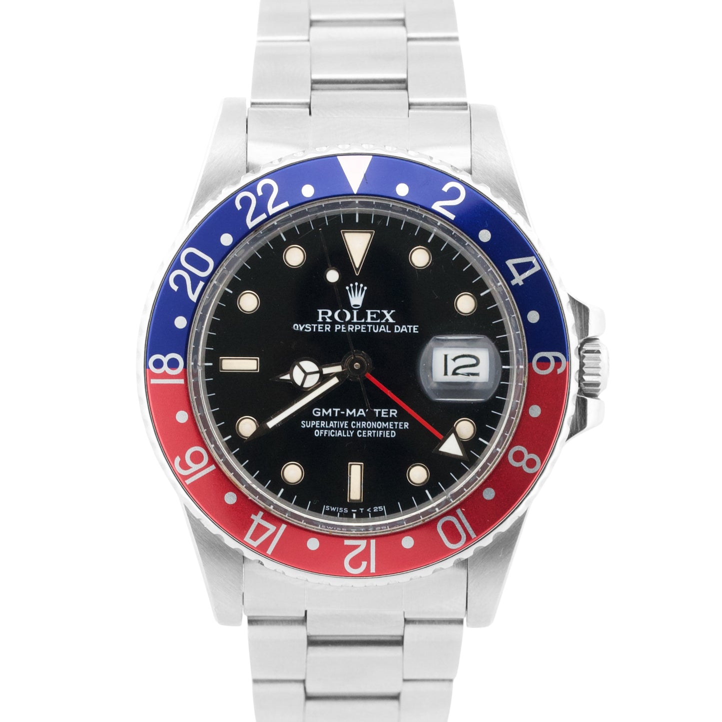 2018 RSC Rolex GMT-Master GLOSSY PATINA PEPSI Red Blue OYSTER 16750 Watch BOX