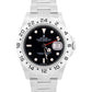 NOS STICKERED Rolex Explorer II 40mm 3186 BLACK Red Steel REHAUT 16570 Watch