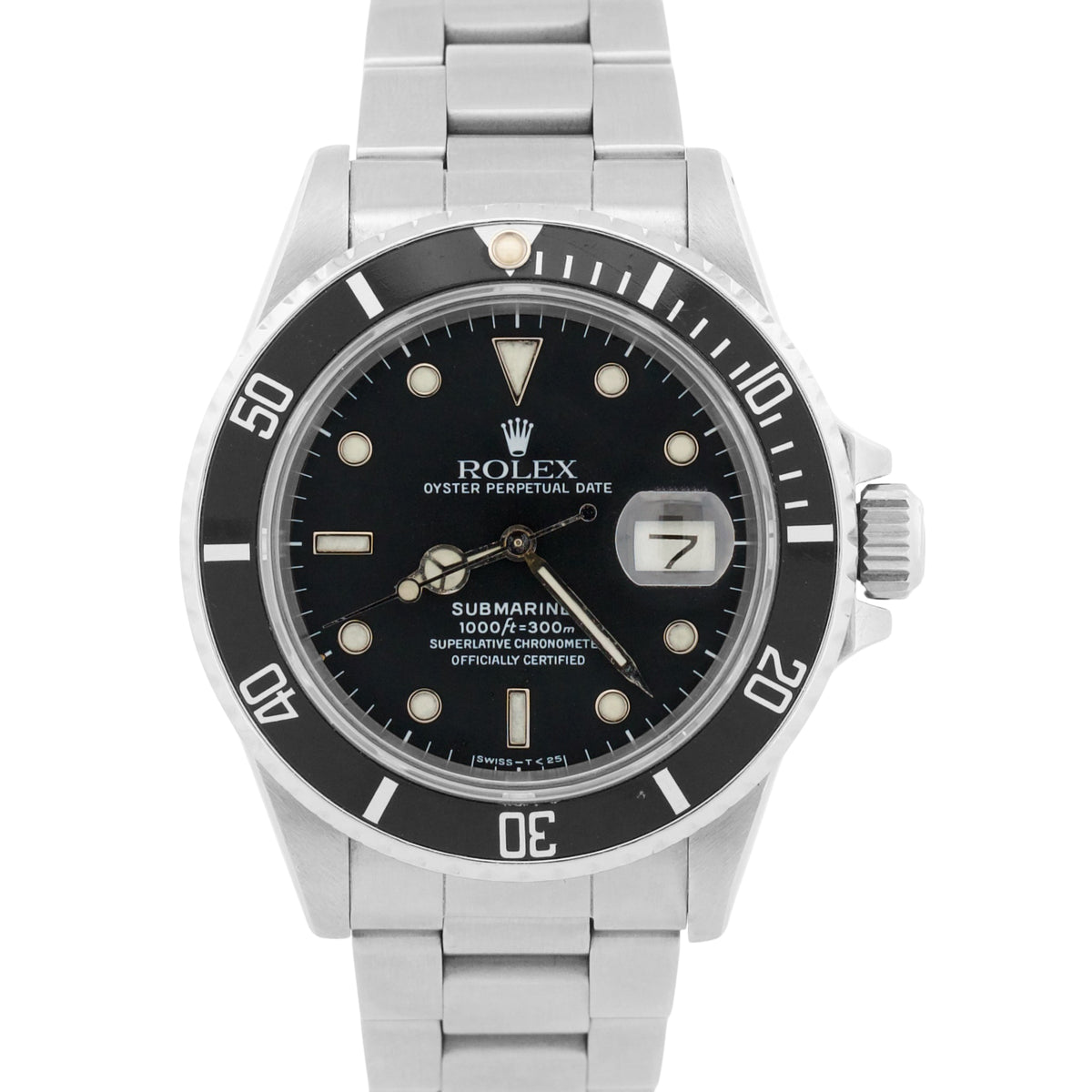 1987 Rolex Submariner Date 168000 40mm Triple Zero Black Steel Watch Box Papers