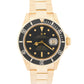 VINTAGE 1980 Rolex Submariner Date BLACK 18K Yellow Gold 40mm Oyster 16808 Watch