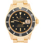 1984 Rolex Submariner Date BLACK NIPPLE 18K Yellow Gold Oyster 40mm 16808 Watch