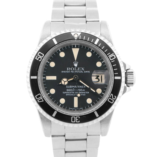 VINTAGE 1979 Rolex Submariner Date PATINA 1680 40mm Stainless Steel Oyster Watch