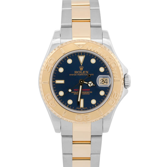 Rolex Yacht-Master BLUE 18K Yellow Gold Stainless Steel 35mm Two-Tone 168623