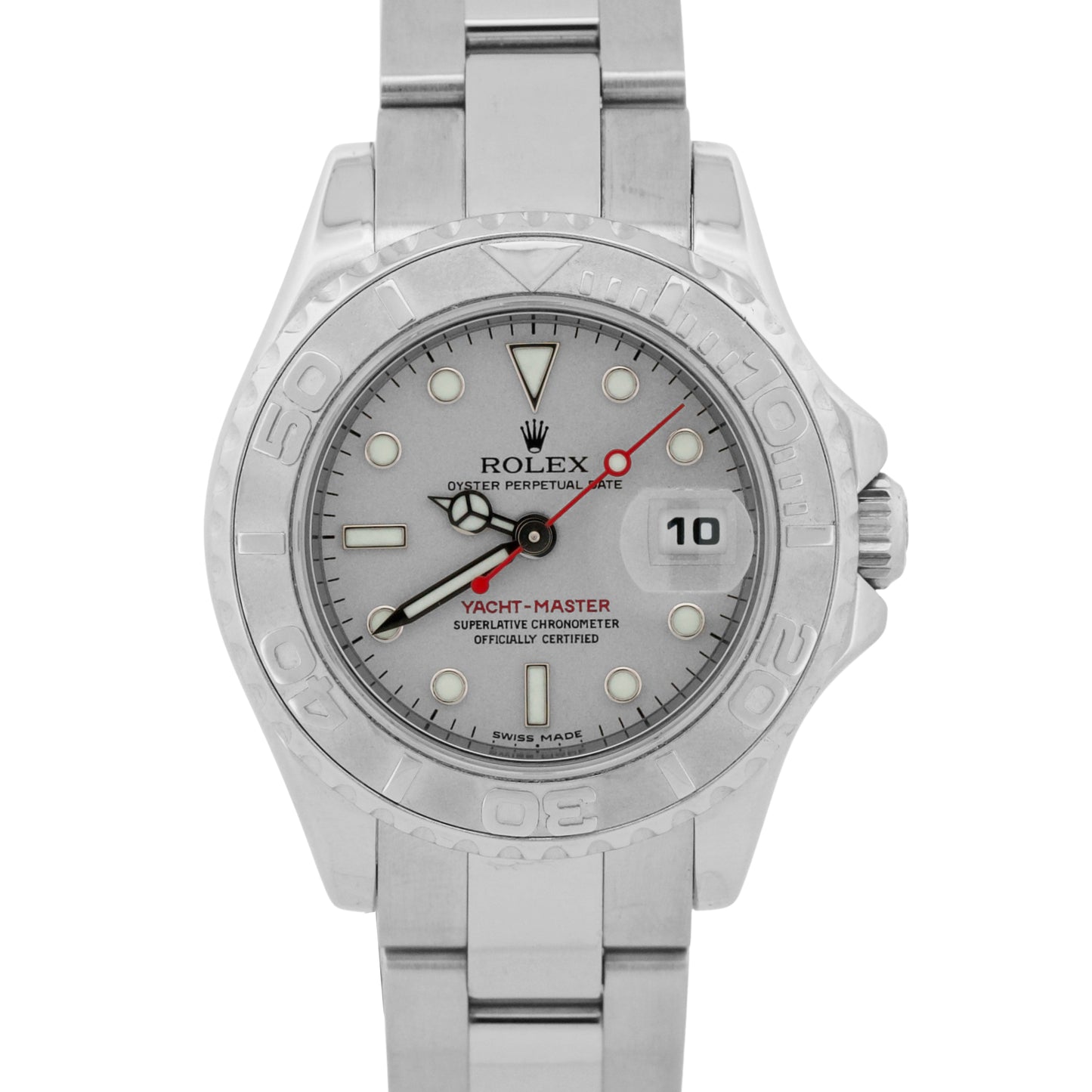 PAPERS Ladies Rolex Yacht-Master PLATINUM 29mm Stainless Steel Watch 169622 BOX