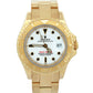 Ladies Rolex Yacht-Master WHITE 18K Yellow Gold 29mm Date Oyster Watch 169628