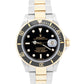 UNPOLISHED PAPERS Rolex Submariner 40mm Black NO-HOLES 18K Gold Watch 16613 BOX