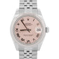 Ladies Rolex DateJust 31mm PINK ROMAN 18K Gold Steel SUPER JUBILEE 178274 BOX