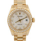 PAPERS Rolex DateJust President SILVER JUBILEE DIAMOND 26mm 18K Gold 179138 BOX