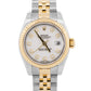 MINT Ladies Rolex DateJust WHITE DIAMOND 18K Gold 26mm JUBILEE Watch 179173