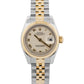 PAPERS Ladies Rolex DateJust IVORY PYRAMID ROMAN 18K 26mm JUBILEE 179173 BOX