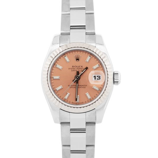 2008 PAPERS Rolex DateJust 26mm PINK Stainless Steel 18K Gold OYSTER 179174 BOX