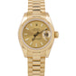 PAPERS Ladies Rolex DateJust President 26mm CHAMPAGNE 18K Yellow Gold 179178 BOX