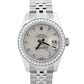 Rolex DateJust 179384 Silver Diamond Stainless Steel 18K Gold 26mm Jubilee Watch