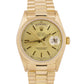 1987 Rolex Day-Date President 36mm Champagne 18K Yellow Gold Fluted Watch 18038