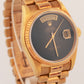 UNPOLISHED PAPERS Rolex Day-Date President FACTORY ONYX 18K Gold 36mm 18038 BOX