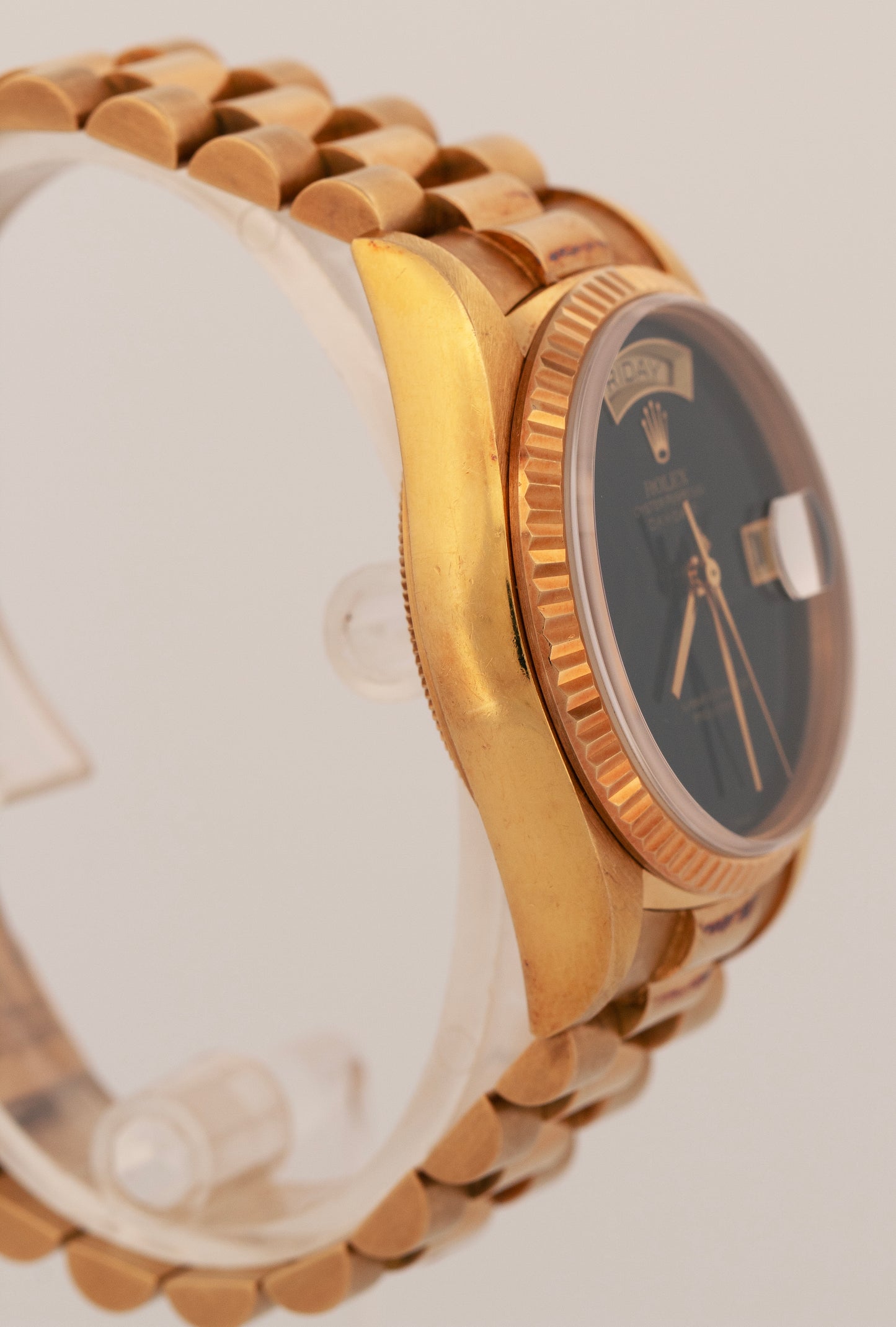 UNPOLISHED PAPERS Rolex Day-Date President FACTORY ONYX 18K Gold 36mm 18038 BOX