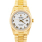 1979 Rolex Day-Date President 36mm WHITE ROMAN BARK 18K Yellow Gold Fluted 18078