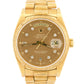 PAPERS Rolex Day-Date President 36mm BROWN DIAMOND 18K Gold BARK 18078 BOX