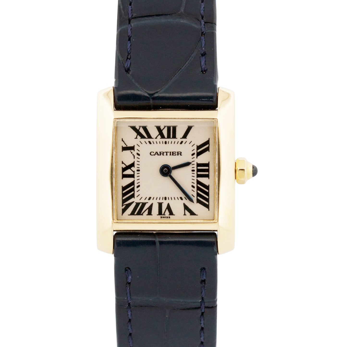 Ladies Cartier Tank Francaise IVORY 18K Gold 25mm Quartz W5000256 1820 Watch