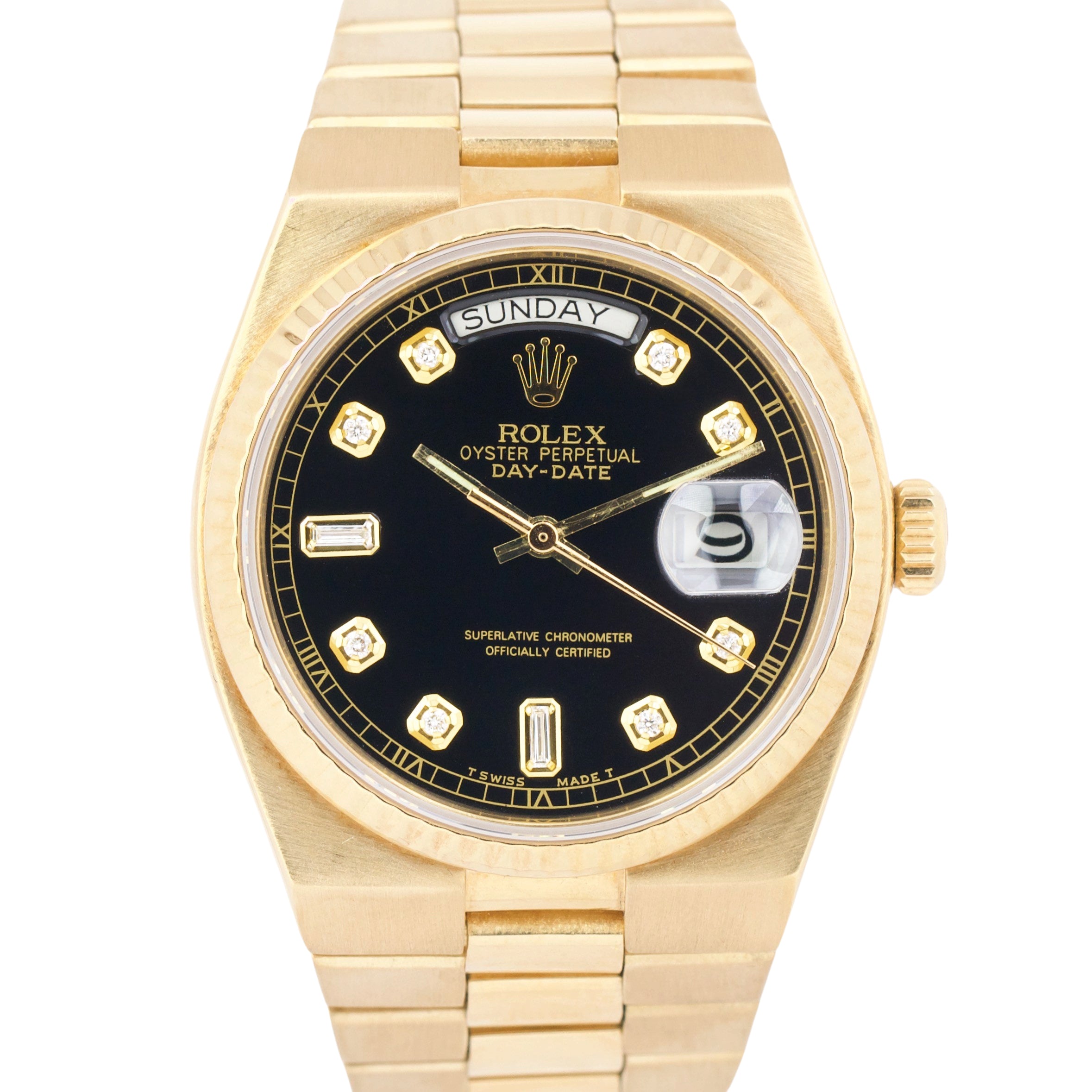 1979 Rolex OysterQuartz Day Date President BLACK DIAMOND 18K