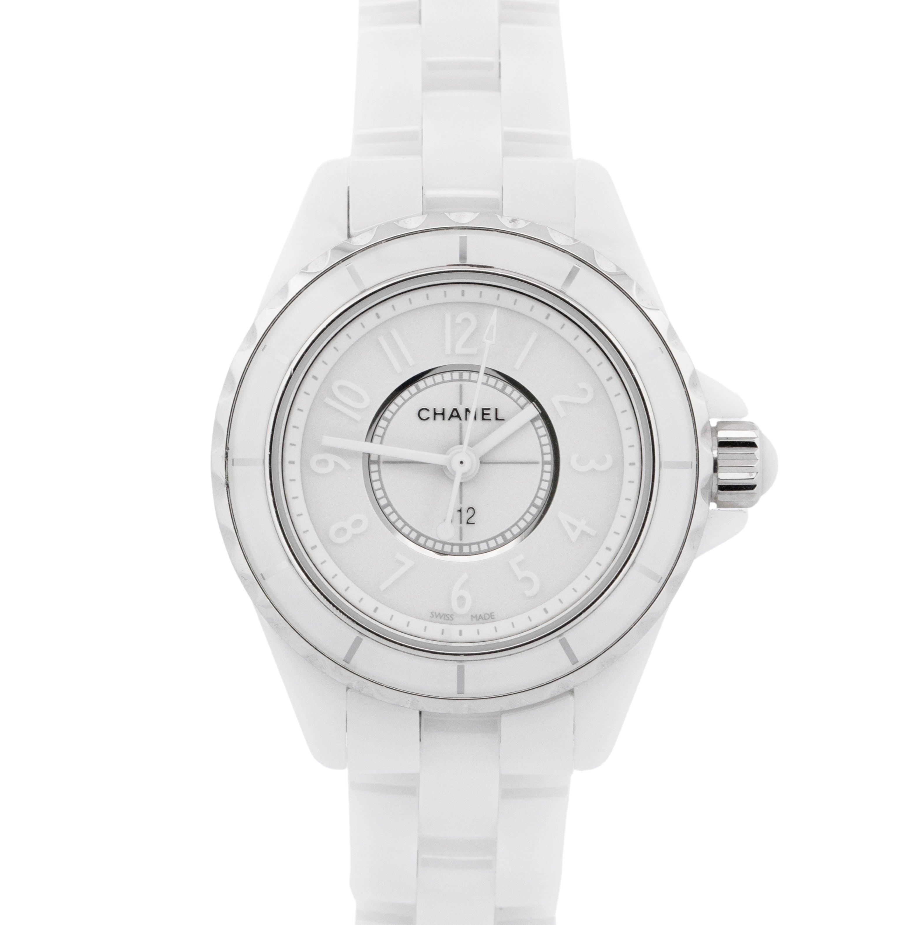 NEW UNWORN PAPERS Chanel J12 White Ceramic H3705 29mm Quartz