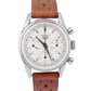 UNPOLISHED 1960's Heuer Carrera White Chronograph 2447D 35.5mm Steel Watch