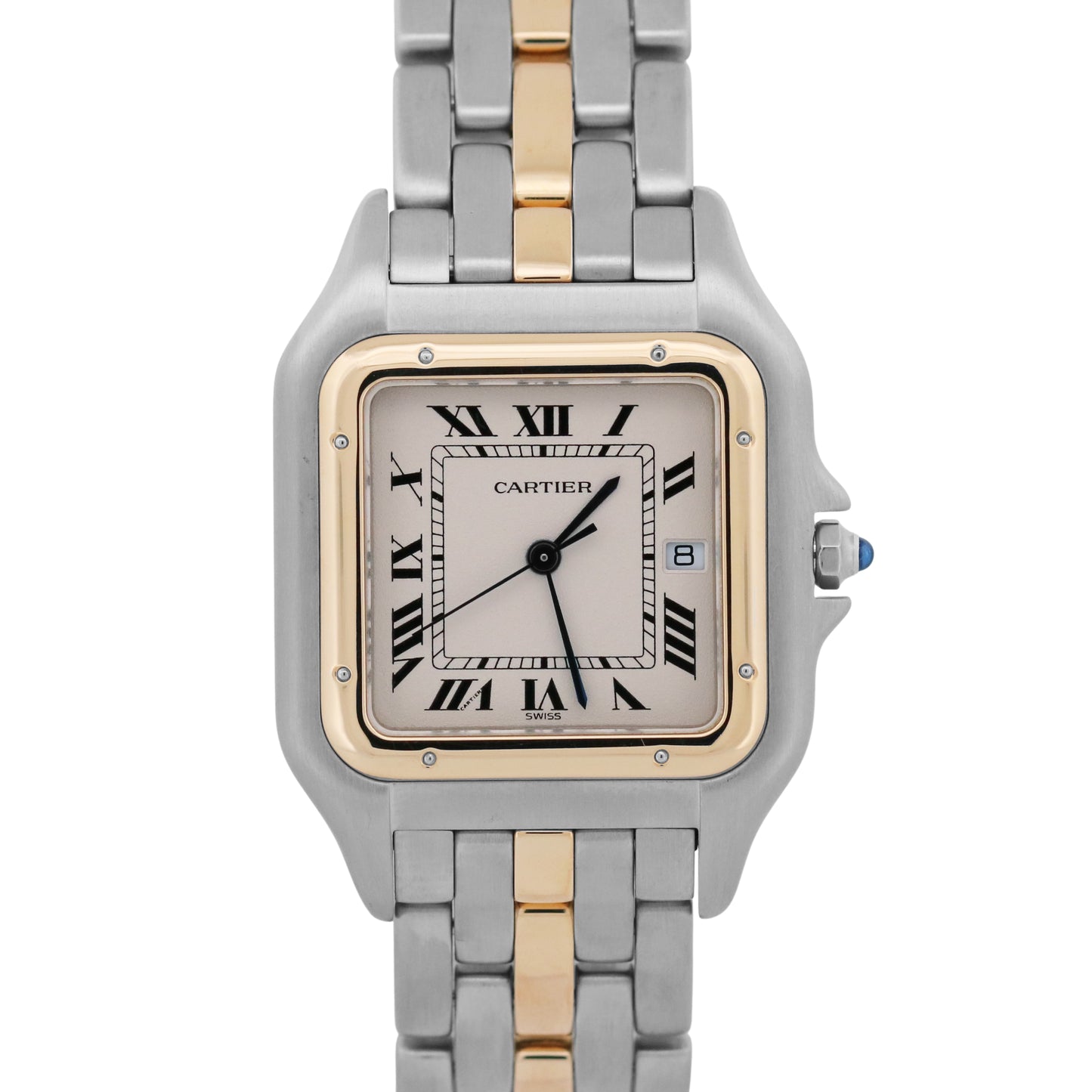 Cartier Panthere ONE ROW 18K Yellow Gold Steel 29mm Roman Quartz 187957 W25027B5