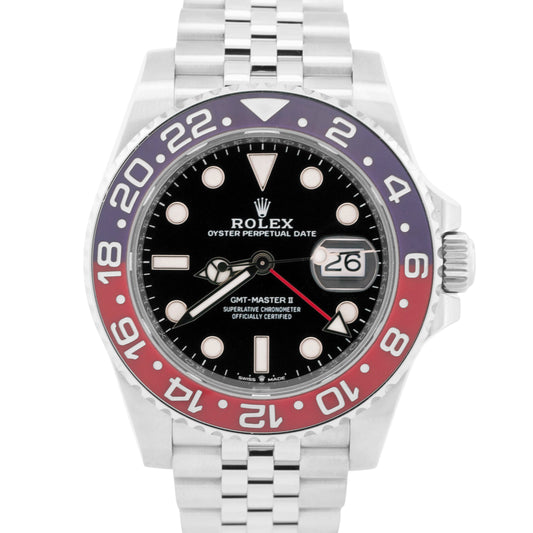 2024 PAPERS Rolex GMT-Master II Blue Red PEPSI JUBILEE Blue 40mm 126710 BLRO BOX