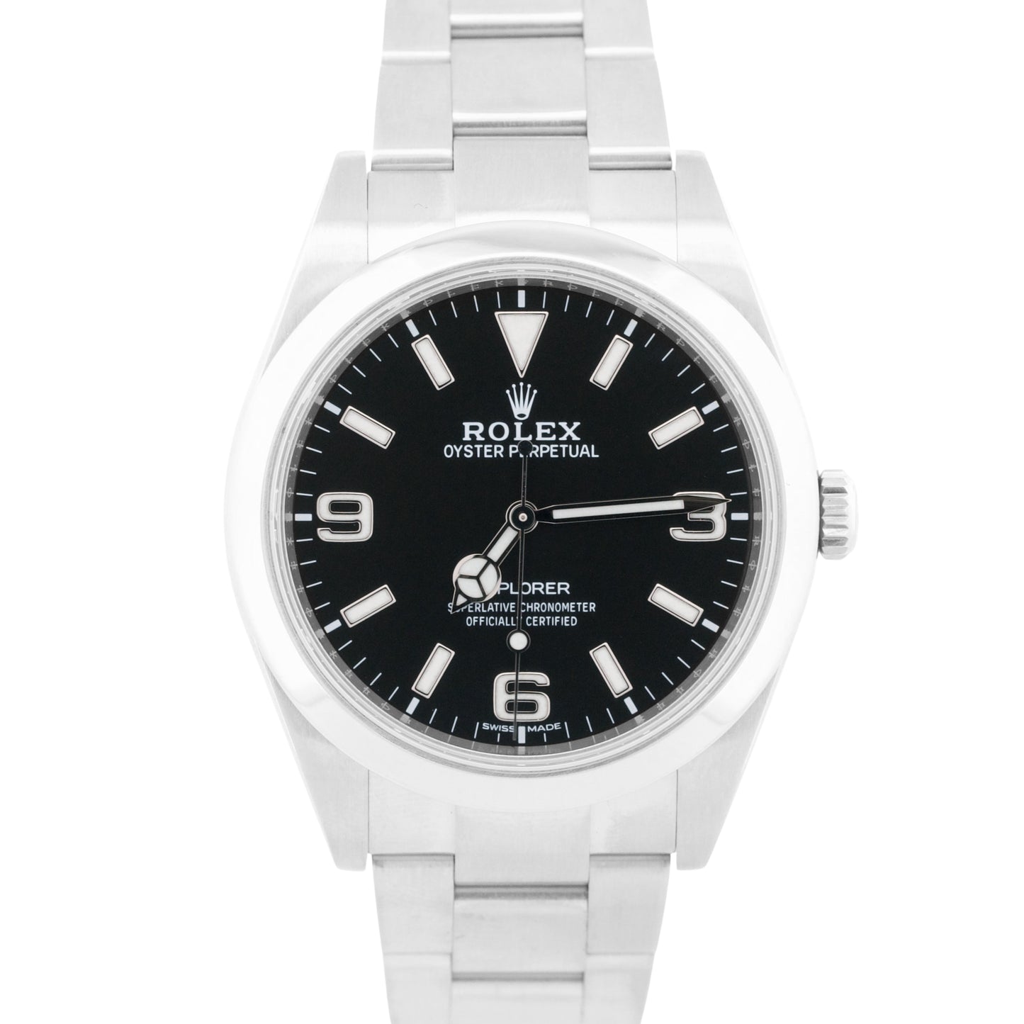 PAPERS Rolex Explorer Stainless Steel MK2 3-6-9 BLACK 39mm 214270 Watch BOX