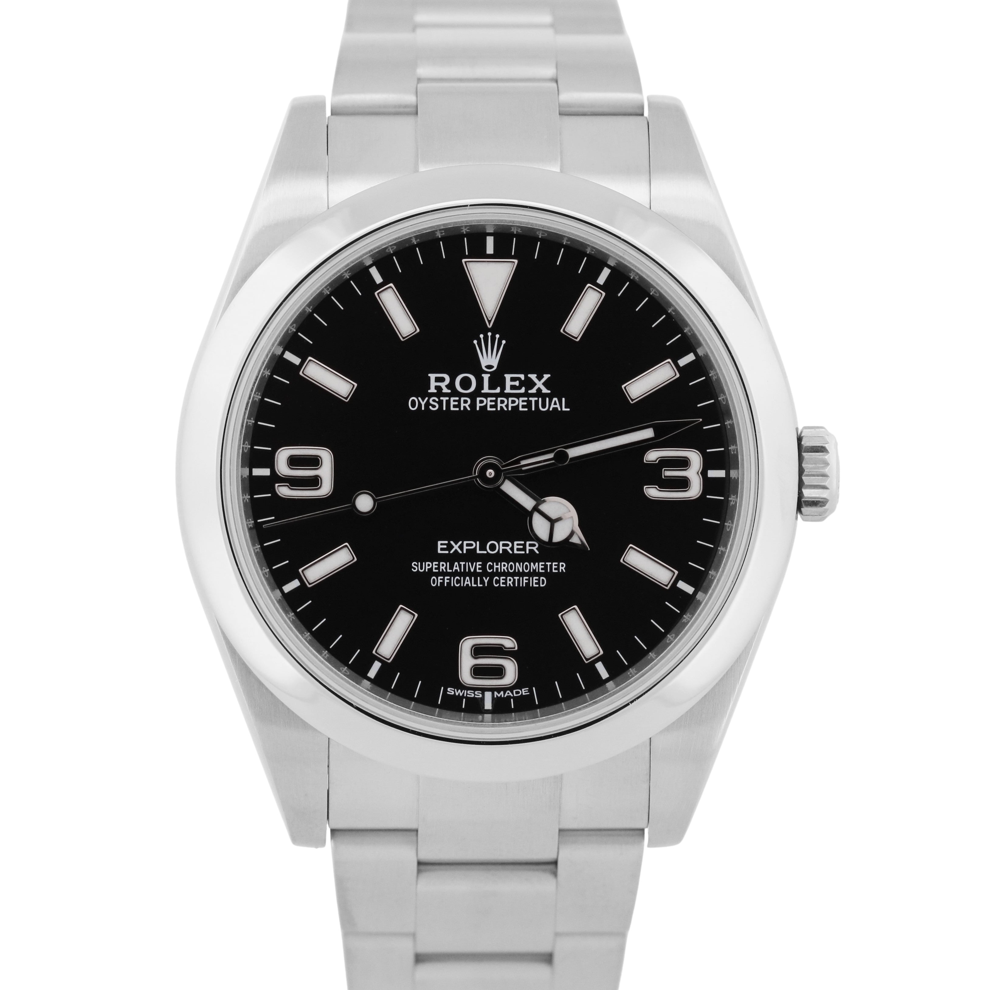 2017 PAPERS Rolex Explorer BLACK Stainless Steel MK2 39mm Oyster