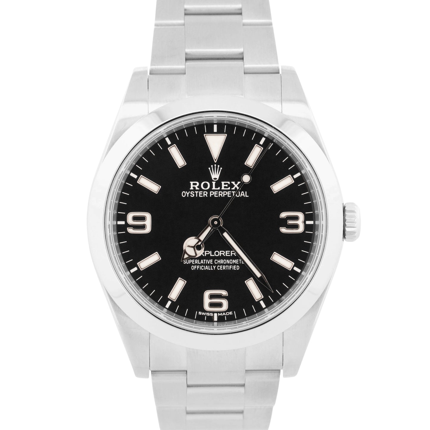 2016 PAPERS Rolex Explorer BLACK Stainless Steel MK2 39mm Oyster 214270 BOX