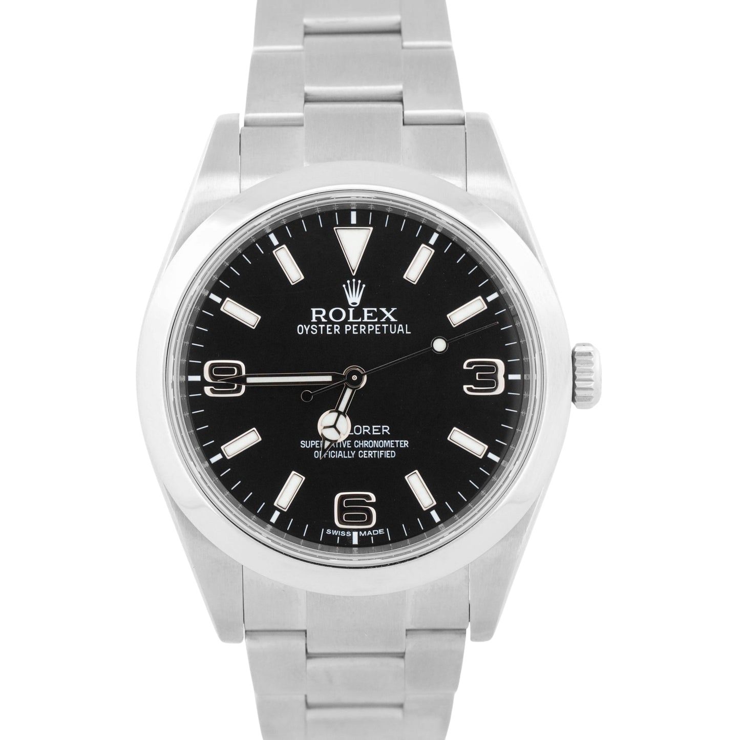 Rolex Explorer I 214270 Black Stainless Steel 39mm 3-6-9 MK1 Automatic Watch