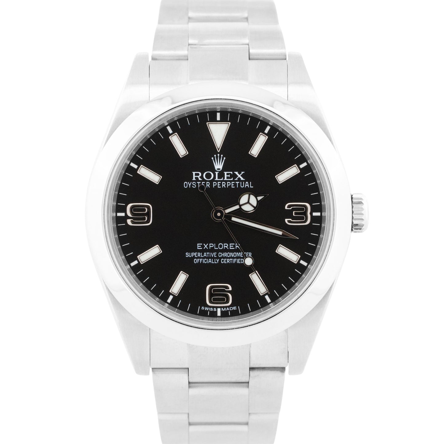 Rolex Explorer I BLACK Stainless Steel 39mm 3-6-9 MK1 Automatic Watch 214270